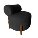 Ver imagem 1 de Poltrona Decorativa Mônaco Couro Preto