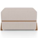 Ver imagem 3 de Puff Decorativo Retangular para Sala de Estar Domus L02 Linho Bege - Lyam Decor