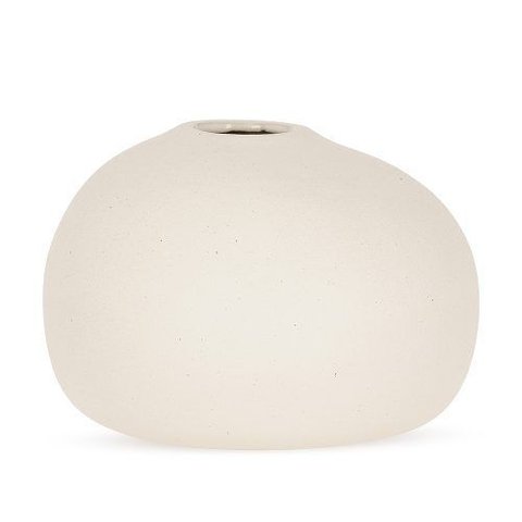 Vaso em Ceramica Branco Mart 17,5cm