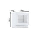 Ver imagem 2 de Balcão de Cozinha Modulado Americana p/ Forno Embutir s/ Tampo Branco - Henn