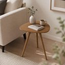 Ver imagem 2 de Mesa Lateral Unique em MDF Louro Pés em Madeira Marin