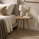 Ver imagem 3 de Mesa Lateral Unique em MDF Louro Pés em Madeira Marin