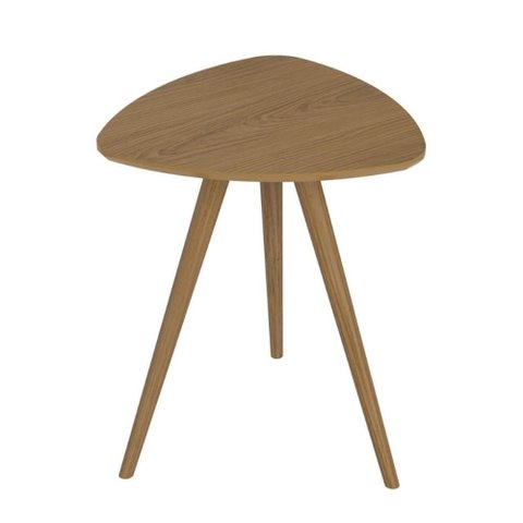 Mesa Lateral Unique em MDF Louro Pés em Madeira Marin
