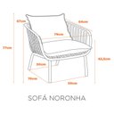 Ver imagem 2 de Sofá 1 Lugar em Polipropileno com Estofado Resistente À Água Base em Aço Pintado Noronha