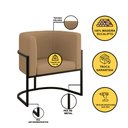 Ver imagem 7 de Kit 2 Poltronas + Sofá 2 Lugares Base de Metal Black Veludo Cor:capuccino