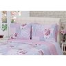 Jogo de Cobre Leito Garden Dupla Face Queen Rosa - Transforme Seu Quarto com Estilo e Conforto! - 3