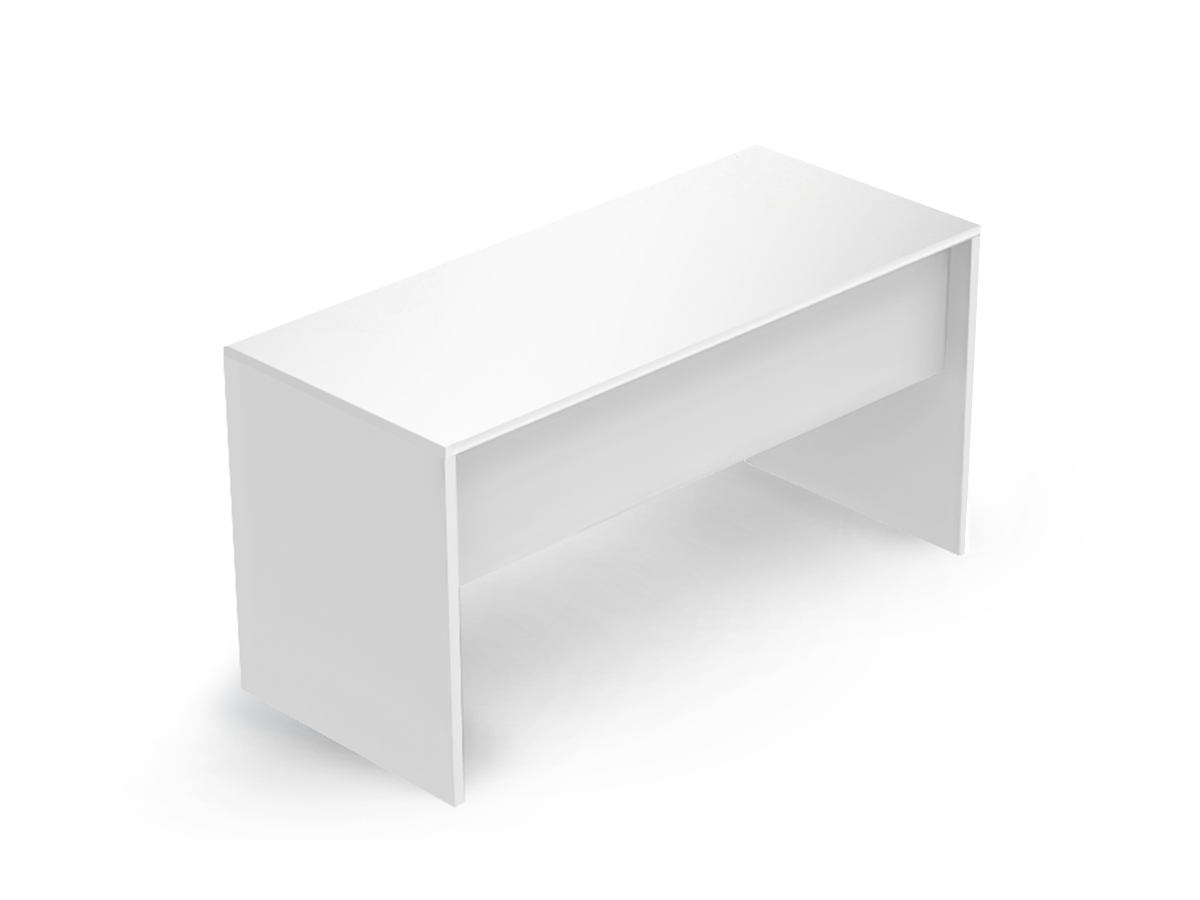 Mesa para Escritório com Painel Cor Branca | MadeiraMadeira