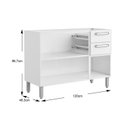Ver imagem 3 de Gabinete de Cozinha Modulado Evidence 7024 3 Portas e 2 Gavetas s/ Tampo Branco/Preto - Bertolini