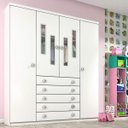 Ver imagem 1 de Guarda-Roupa Infantil 4 Portas 5 Gavetas Evolution Tcil Móveis