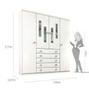 Ver imagem 4 de Guarda-Roupa Infantil 4 Portas 5 Gavetas Evolution Tcil Móveis