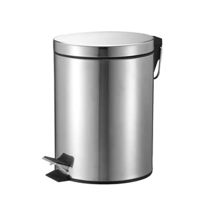 Lixeira Inox 5 Litros Cesto para Banheiro Cozinha Pedal Pgb Lixeira 5 Litros Prateada