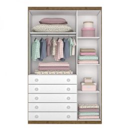 Guarda-Roupa de Bebê 3 Portas 5 Gavetas Evolution Tcil Móveis - 2 Guarda-Roupa de Bebê 3 Portas 5 Gavetas Evolution Tcil Móveis - 2