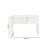 Escrivaninha com 2 Gavetas - Branco - 4