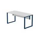 Ver imagem 6 de Escrivaninha Mesa Escritório X 150cm Industrial Cinza e Azul Delrei