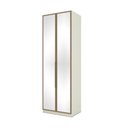 Ver imagem 1 de Guarda Roupa Modulado 02 Portas Com Espelho Cabideiro Areia