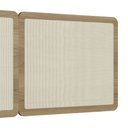 Ver imagem 2 de Cabeceira Casal e Queen com 2 Mesas 2 Gavetas Arlo A10 Hanover/dourado - Mpozenato