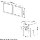 Ver imagem 5 de Cabeceira Casal e Queen com 2 Mesas 2 Gavetas Arlo A10 Hanover/dourado - Mpozenato