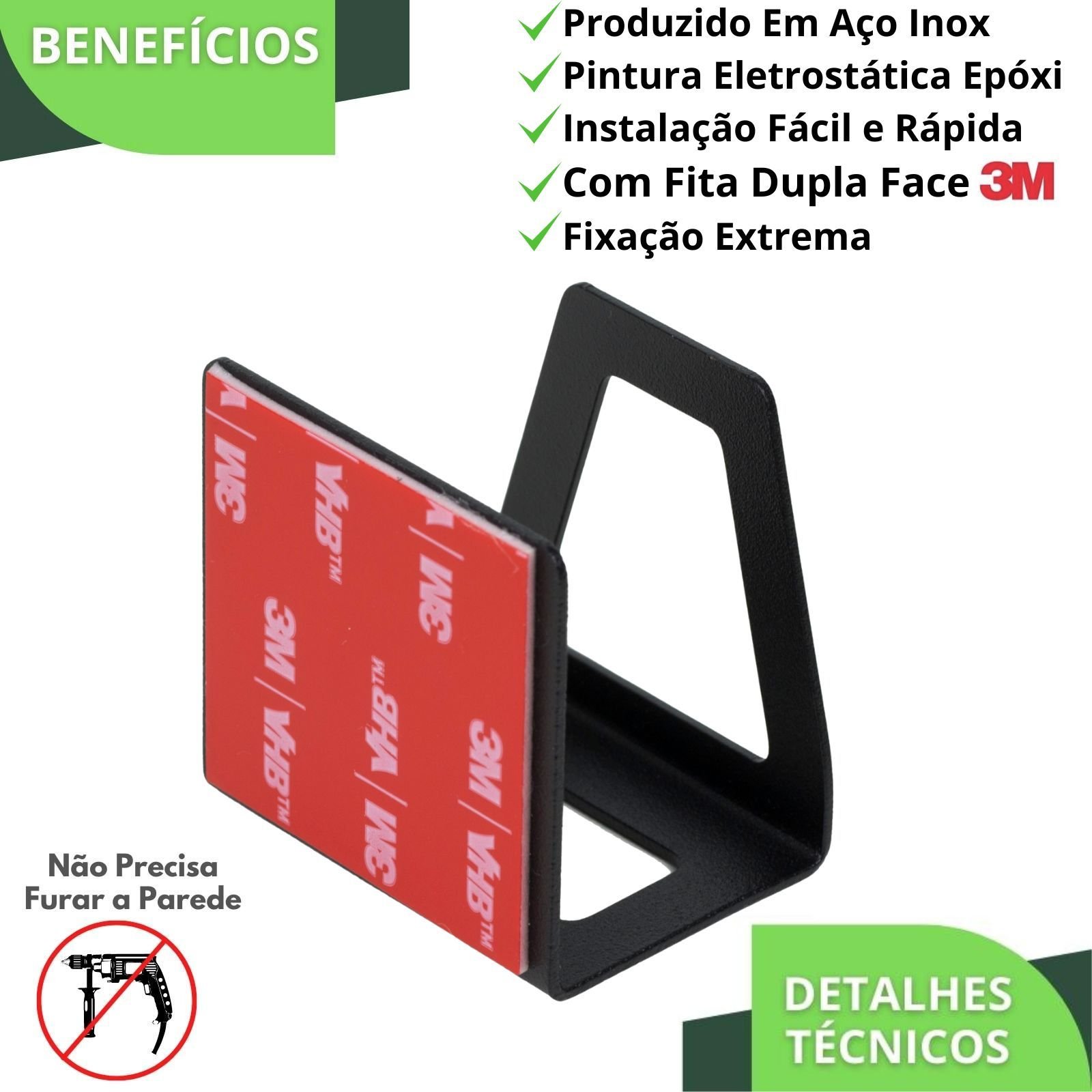 Porta Esponja de Pia Cozinha Preto com Adesivo F.premium - 7