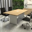 Ver imagem 1 de Mesa de Reunião Escritório 1,80m com Caixa Tomadas F5