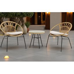 Conjunto de Àrea Externa Sun com 2 Cadeiras, 1 Mesa - 4