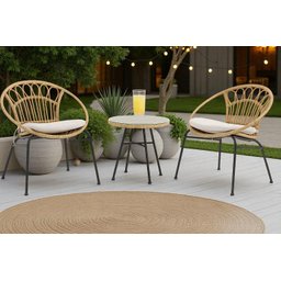 Conjunto de Àrea Externa Sun com 2 Cadeiras, 1 Mesa - 6