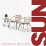 Conjunto de Àrea Externa Sun com 2 Cadeiras, 1 Mesa - 2