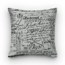 Ver imagem 1 de Capa de Almofada Vivain Escrita Linho Cru com Preto