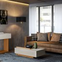 Ver imagem 1 de Mesa de Centro com Espelho Milão Off White Perolizado Jequitiba Lukaliam Móveis