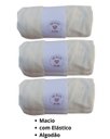 Ver mais imagens de Kit 3 Pçs Lençol Avulso Malha Liso com Elástico Berço Americano Malha Hipoalergenico 160x98x12cm:kit