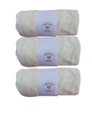 Ver imagem 5 de Kit 3 Pçs Lençol Avulso Malha Liso com Elástico Berço Americano Malha Hipoalergenico 160x98x12cm:kit