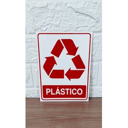 Placa Adesiva Sinalização Lixo Organico 15x20 Cm Adesivo - 3