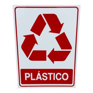 Placa Adesiva Sinalização Lixo Organico 15x20 Cm Adesivo