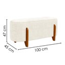 Ver imagem 3 de Puff Recamier Organico Imperial 100 cm Linho Cru Impo