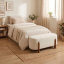 Ver imagem 5 de Puff Recamier Organico Imperial 100 cm Linho Cru Impo