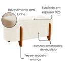 Ver imagem 4 de Puff Recamier Organico Imperial 100 cm Linho Cru Impo