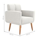 Ver imagem 2 de Poltrona Decorativa para Sala Lages Boucle Bege