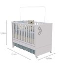 Ver imagem 3 de Berço Mini Cama Regulável com Suporte para Mosquiteiro Sonetto Tcil Móveis