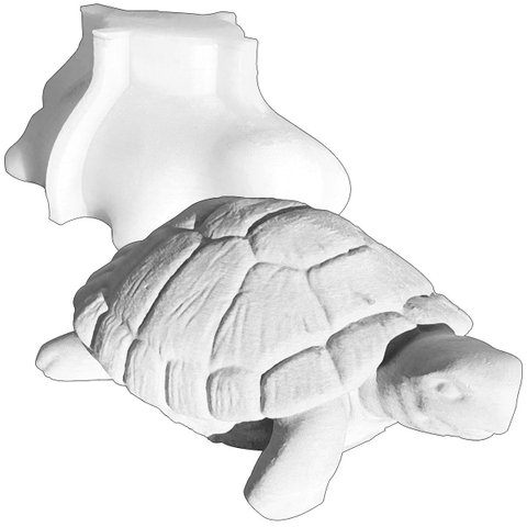 Forma de Silicone Tartaruga Decorativa Artesanato para Gesso, Concreto e Resina