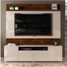 Estante Home Theater Quadrus DJ Móveis para TV até 70" Rústico Malbec Off White - 2