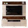 Estante Home Theater Quadrus DJ Móveis para TV até 70" Rústico Malbec Off White - 1