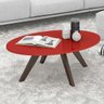Mesa de Centro Alba DJ Móveis  Vermelho Laca Café - 2