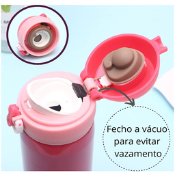 Garrafa Térmica Aço Inox 450ml 22cm com Trava - Interponte - 4