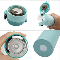 Garrafa Térmica Aço Inox 450ml 22cm com Trava - Interponte - 5