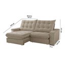 Ver imagem 3 de Sofá Livy Veludo 02 Módulos de 120cm B25cm Meu Sofá Online B002 Veludo Capuccino