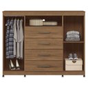 Ver imagem 5 de Guarda Roupa Casal 8 Portas 4 Gavetas Master New com Espelho e Cômoda Havana Master com Rodizio