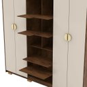 Ver imagem 7 de Guarda-roupa Casal 100% Mdf 6 Portas com Espelho Bolonha Imbuia Fendi