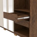 Ver imagem 5 de Guarda-roupa Casal 100% Mdf 6 Portas com Espelho Bolonha Imbuia Fendi