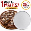 Ver imagem 4 de Forma Assadeira para Pizza 35cm com Borda para Forno Moderna Alumínio