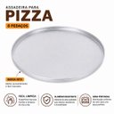 Ver imagem 6 de Forma Assadeira para Pizza 35cm com Borda para Forno Moderna Alumínio