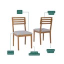 Ver imagem 6 de Conjunto Sala de Jantar Mesa Redonda 4 Cadeiras Madeira Maciça MDF e Vidro Cacau Juparanã Marrom